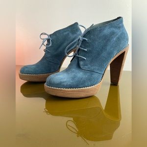 Cole Haan “Stephanie” Blue Suede Heels with Nike Air soles
